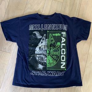 Star Wars Falcon Navy Boys T Shirt SZ L Ages 10-12